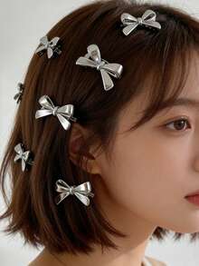 12个可爱蝴蝶结小鸭子发夹，隐形侧刘海夹，刘海发夹，发饰 - 彩色 - 查看 7