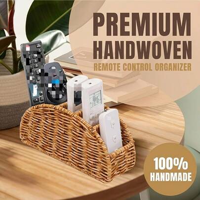 1 Giỏ đựng đồ để bàn bằng mây đan thủ công - Giỏ đựng đồ đa năng, kiểu dáng thời trang, có thể dùng để đựng điều khiển TV, cọ trang điểm, đồ dùng văn phòng, phong cách Châu Âu và Trung Đông, vật dụng trang trí đa năng - Lựa chọn phổ biến cho trang trí nhà cửa, giải pháp lưu trữ, đồ dùng văn phòng, mỹ phẩm, sản phẩm mây tre đan.
