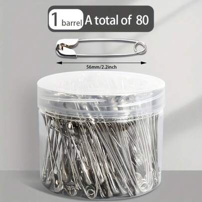 Stainless Steel Safety Pins, Large/Medium/Small Sizes, Vintage Style Clothing Fasteners