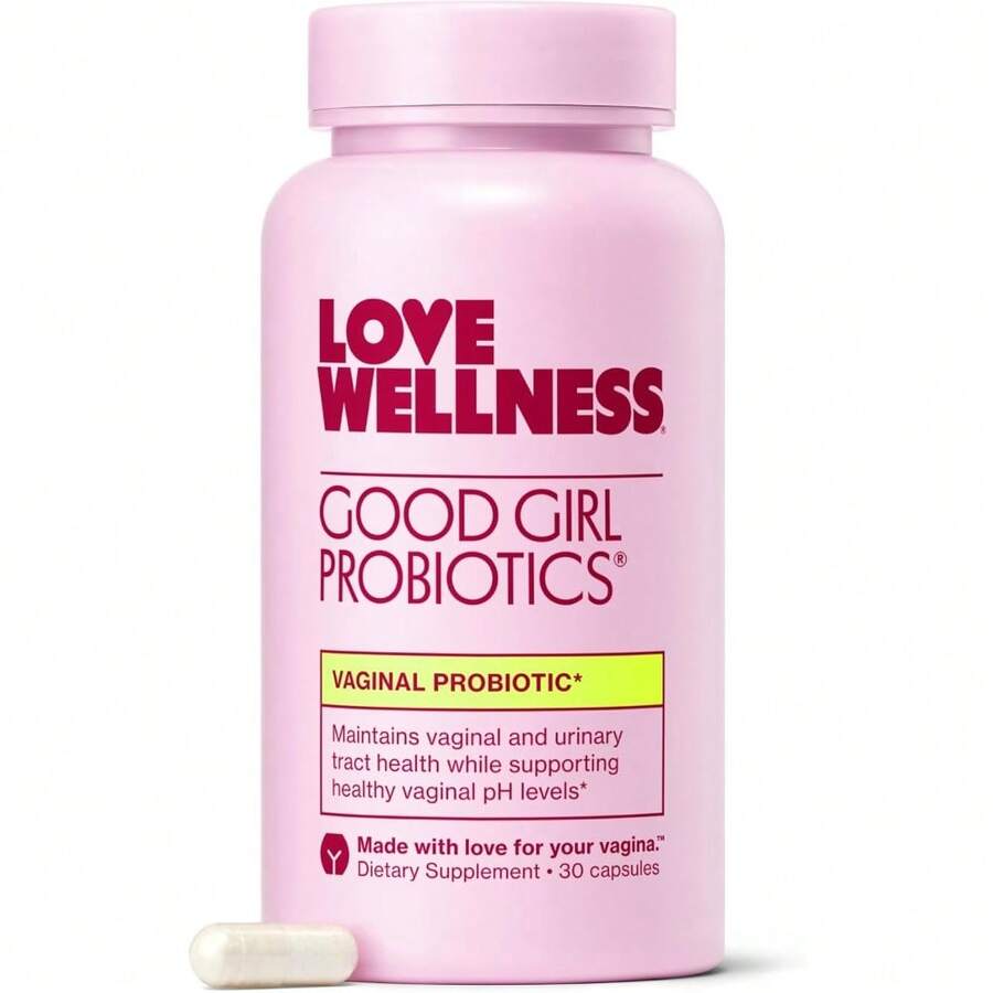 Love Wellness Good Girl Probiotics | Women's Vaginal Health & PH Balance Supplement | 9-Strain Probiotic For Urinary Tract, Yeast, Odor & Immune Support | Gluten-Free (30-Day Supply) - 30天用量(30片裝) - 查看 1