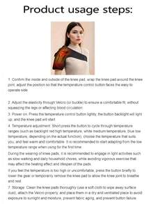 电加热肩部支撑带、加热膝盖按摩器、可调节加热腰带、电动护膝、快速加热、振动按摩、关节保暖、膝盖护理、退烧、热疗 - 黑色 - 查看 7