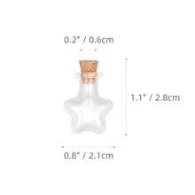 20/10个迷你装饰玻璃瓶 - 可爱玻璃瓶，配有软木塞，可用作许愿瓶、玻璃瓶吊坠、迷你香水瓶、装饰迷你漂流瓶，适用于DIY工艺品、婚礼回礼、家居装饰、派对纪念品。 - 星星 - 查看 8