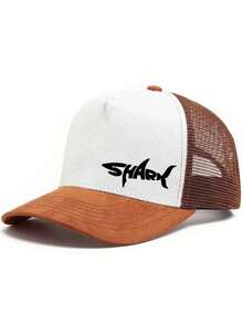 SHARK Outdoor Breathable Mesh Cap, Summer Sun-Shading Baseball Hat, Patchwork Mesh Trucker Cap, Unisex - Multicolor - View 9