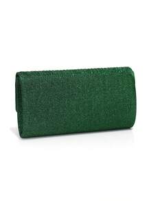 Shiny Evening Clutch Bag, Elegant Fashion Envelope Bag, Ladies Wedding Party Handbag - Green - View 4