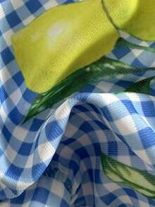 2026 热带印花荷叶边系带比基尼两件套泳衣，夏季海滩度假 - 彩色 - 查看 7