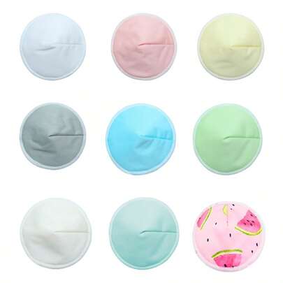 12Pcs/10Pcs/8Pcs Countred Nursing Pads Bamboo Fiber Breast Feeding Reusable Random Color