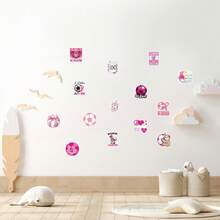 61PCS Pink Soccer Stickers High Quality Stickers Decals Scrapbook,Journaling,Laptop,Bumper,Skateboard,Water Bottles,Computer,Phone Stickers Can Bring A Lot Of Fun To Your Life,The Perfect Gift For Adults - P - View 6