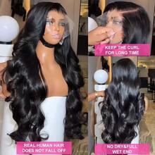 34 Inch 200% Density Body Wave 5*5 13*4 HD Transparent Lace Frontal Wigs Glueless - Natural Black Color Pre Plucked Pre Bleached Body Wave Lace Front Wigs With Baby Hair - Brazilian Virgin Pre Cutting Pre Pulling Pre Ironing No Glue Needed No Skills Loose Wave Lace Closure Wigs Frontal Glueless - Human Frontal Hair Wigs Glueless Weaves Wigs For Women Daily Use Blended Hair - Natural & Black - View 4
