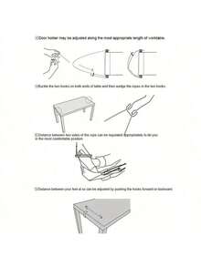 1pc Foot Hammock, Desk Hanging Foot Rest To Relieve Foot Fatigue, Office Relaxation - One Size - View 5