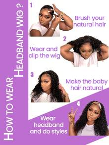 Highlight Ombre Headband Wig Human Hair Straight Headband Wigs For Women Glueless None Lace Front Brazilian Virgin Human Hair #3/30/33 Blonde Wigs Easy To Wear Rose Net Cap 150% Density Hair Wig 8-30Inch - S3/30/33 - View 5