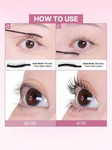 Clio Ultra Fine & Thin Waterproof Mascara 02 Mocha Brown, Lengthening & Curling Formula, Smudge-Proof & Long-Lasting, 3mm Precise Brush Head Coats Even Short Lashes, Essential For Korean Makeup - 02 Mousse Brown - View 8