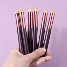 6/12支装小圆头化妆刷，遮瑕、晕染、痘印、黑眼圈、特殊彩妆，多功能化妆刷，唇刷，精致女孩完美化妆工具 - 彩色 - 查看 7