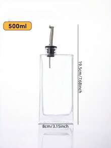 500ml Olive Oil Glass Bottle, Large Capacity Flip Cap Dispenser Bottle - View 7