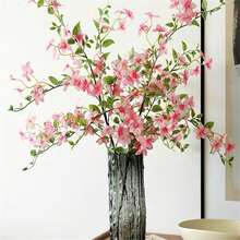 Bộ 3 cành hoa anh đào nhân tạo, mỗi cành dài 93cm, 4 nhánh mỗi thân, cây nhân tạo, cây tổng hợp màu xanh lá cây, làm từ sợi polyester, bền, phong cách tối giản hiện đại, thích hợp trang trí nhà cửa, bình hoa, đám cưới, tiệc tùng, phòng khách, phòng ngủ, trang trí tường DIY, trang trí bàn. - nhiều màu - Xem 2