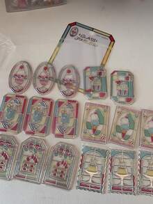 3D立体玻璃窗花水晶贴纸，带姜黄香味，浸泡在水中，复古贴纸 - color - 查看 8