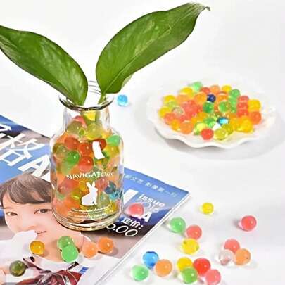 60,000颗7-8毫米可膨胀水珠，适用于花瓶填充，多色水球