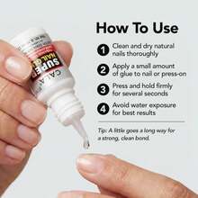 CALA Super Nail Glue U2013 Professional Quick Dry Nail Glue Adhesive For False Nails, Tips &Amp; Art Accessories U2013 Salon Quality Strong Hold For Natural Nail Repair (Pack Of 3) - ColorA - 查看 3