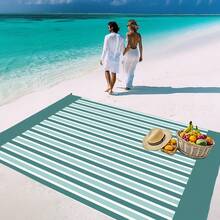1 tấm trải biển chống thấm nước, chống cát, in họa tiết sọc, kích thước 185*235CM, nhẹ và bền, thích hợp cho bãi biển, kỳ nghỉ, du lịch, cắm trại ngoài trời, dã ngoại. - Nhiều màu - Xem 8