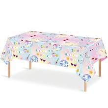 Retro Disco Music Singer Theme Plastic Tablecloth, Suitable For Fan Birthday Party And Friendship Gathering - Multicolor - View 4