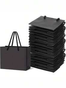 10/20pcs Black Paper Gift Bags - View 8