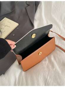 新款清新樱桃时尚别致甜美拼接法式奢华单肩斜挎包 - 棕色 - 查看 9