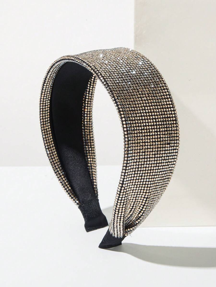 1pc Sponge High Crown Crystal Headband Hairband Hair Hoop