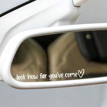 Motivational Sticker "Look How Far You've Come" Heart-Shaped Sticker - Suitable For Sticking On Rearview Mirror, Diary, Guitar Case, Daily Inspiration - Decorative Stickers - View 2