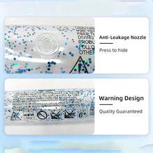 Palo inflable con purpurina para natación de verano, flotador de piscina transparente con lentejuelas y válvula de aire oculta, barra de ocio acuático de PVC duradero aplicable para piscina, playa, lago, juguete de natación portátil y ligero para juegos acuáticos en el hogar y decoración de fiestas, flotador de piscina, artículos esenciales de playa - Multicolor - Ver 8