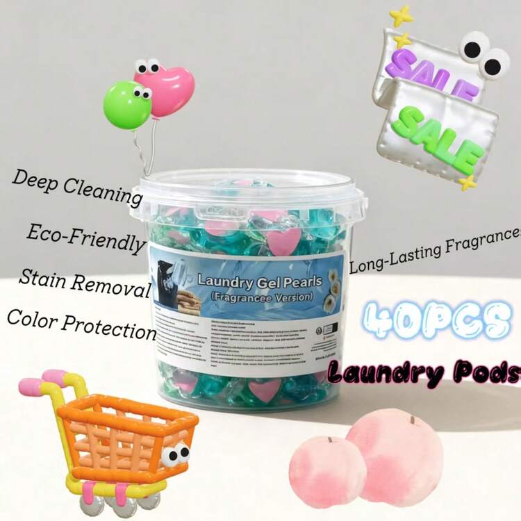 [Peach 3-Chamber Laundry Detergent Capsules] Healing Fragrance | Deep Cleaning + Softening & Color Protection + Long-Lasting Freshness | Softens & Fluffs, Protects Color, Prevents Fading | Slouchy Person's Quick Wash Gadget, Dissolves In Water #Fragrant Capsules #Laundry Tech - 液體 - 查看 3