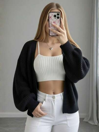 Casaco Feminino Inverno Cardigan Trico Premium Lançamento