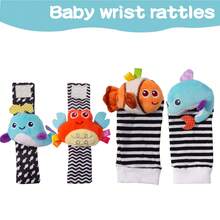 4pcs Baby Rattle Socks Set, Newborn Gift Decoration Socks With Plush Toys, Soft & Breathable Ocean Animal Styles With Rattling Sound - Multicolor - View 6