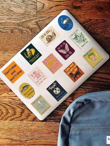 50pcs Retro American Encouragement Stickers Decals For Laptop Notebook Suitcase Skateboard Guitar Funny Graffiti Stickers Creative Gifts Scrapbook Supplies Stationery Funny Stickers Kindle - A - View 10