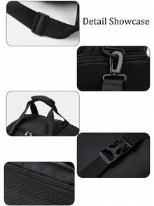 1pc Functional Large Capacity Backpack, Unisex Multi-Purpose Travel Bag. Made Of Waterproof Oxford Cloth, Resistant To Tearing And Splashing. Versatile Hand-Held And Backpack Design, Adjustable And Padded Shoulder Straps To Relieve Shoulder Pressure For Long-Term Wear. Convenient Top Handle For Flexible Carrying. - Multicolor - View 7