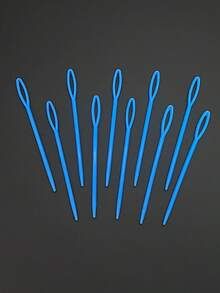 9cm Colorful Plastic Large Eye Needle, For Hands, DIY Knitting Needle For Cross Stitch, Sweater Sewing - Colored Plastic  Pins - View 7