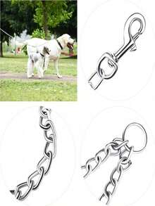 2.5毫米*40厘米宠物牵引绳，金属狗链，二合一双头牵引绳 - 彩色 - 查看 10