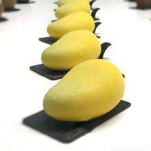 1 pieza Molde para pastel de mousse de plátano, Molde de silicona para hornear DIY de mango, Molde de cubitos de hielo de chocolate, Molde para postres, Fruta creativa, Resistente a altas temperaturas - Blanco - Ver 4