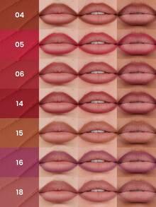 Pudaier 两支唇线笔和哑光唇膏套装，顺滑易涂，持久防水，轻松勾勒完美唇线，日常使用及节日送礼皆宜。 - 14+04 - 查看 6