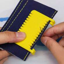 1pc Sewing Clip - Made Of Plastic, With A Simple And Practical Design, Easy To Operate, Suitable For Beginners, Housewives And The Elderly To Carry Out Simple DIY Sewing Projects, Hinged High-Precision Manual Sewing Fabric Sewing Auxiliary 3mm Overlock Magic Tool | Sewing For Beginners | Sewing | Clothing | - Multicolor - View 6