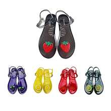 Ladies' Casual Flat Fruit Jelly Shoes And Transparent Sandals For Commuting Outside - 綠色檸檬 - 查看 2