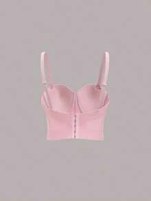 Fashionable Resort Style Handmade Sequin Patchwork Camisole Tank Top For Women Casual - Pink - View 6