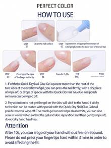 5pcs/2pcs/1pc Perfect Color Quick-Dry Nail Gel, Semi-Solid Nail Gel With Super Strong Adhesion, Waterproof, Long-Lasting, Quick-Dry, Formaldehyde-Free, Alcohol-Free, Suitable For Acrylic And Fake Nails, Plastic, Universal, No UV Curing Required - 15g - View 9