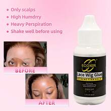 Cinta adhesiva para peluca de encaje con banda para el cabello, herramienta de peinado, resistente al agua y al sudor, adecuada para gorras de peluca de encaje, adhesión invisible y firme, raspador de color aleatorio enviado - 38 ml - Ver 4