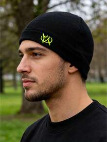 Y2K 时尚刺绣针织帽，男女通用运动户外跑步帽 - 透气弹力，时尚休闲 - 字元款 - 查看 11