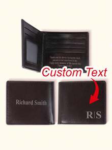 Customized 1pc Men Crocodile Pattern PU Leather Slim Credit Card Holder Monogramm Women Ultra Thin Croco Pocket Wallet Personalized PU Leather Wallet With Initial Letters DIY Gift For Boyfriend Girlfriend Friends Birthday Letter - Multicolor - View 6