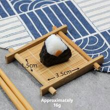 Realistic Salmon Sushi Rice Ball Nori Food Model, Japanese Restaurant Decor & Photography Prop - Multicolor - View 12