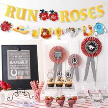 Kentucky Derby Decorations Run For The Roses Banner Not Need DIY Kentucky Derby Banner Horse Race Decorations Garland For Kentucky Derby Day Party Home Decor - View 7