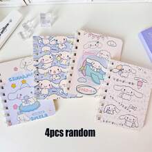 Bộ 4 cuốn sổ tay lò xo A7, sổ ghi nhớ hình hoạt hình, sổ tay cầm tay cho học sinh tiểu học, nhật ký, quà tặng học sinh, quà sinh nhật. - Hình chữ nhật - Xem 10