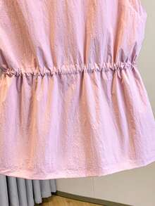 Chaleco sin mangas de verano para mujer, cuello alto, diseño con cremallera, forrado, versátil, cómodo para el transporte, de moda y ligero, color rosa primaveral - Rosa - Ver 11