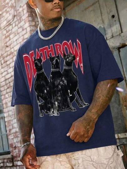  Áo thun nam Krometka thời trang năng động, phong cách đường phố, tay ngắn, dáng rộng | Họa tiết chó Doberman Pinscher | Thiết kế tinh tế | Món đồ không thể thiếu cho mùa xuân/hè | Kiểu dáng cơ bản, đa năng và dễ mặc, món quà hoàn hảo cho bạn bè | Thể hiện phong cách cá nhân của bạn