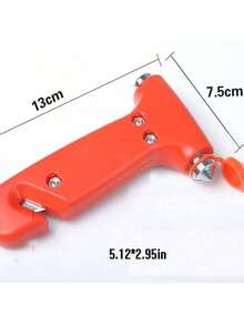 1 Multifunctional Three-In-One Safety Hammer With Window Breaker, Car Safety Equipment, Mini Solid Safety Hammer, Car Mounted Safety Escape Tool - A - View 3